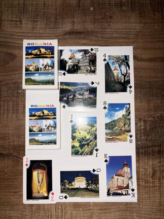 Vand carti de joc cu peisajele Romaniei