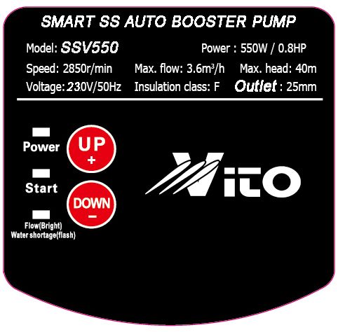 550W Интелигентен Хидрофор без разширителен съд с въздух под налягане