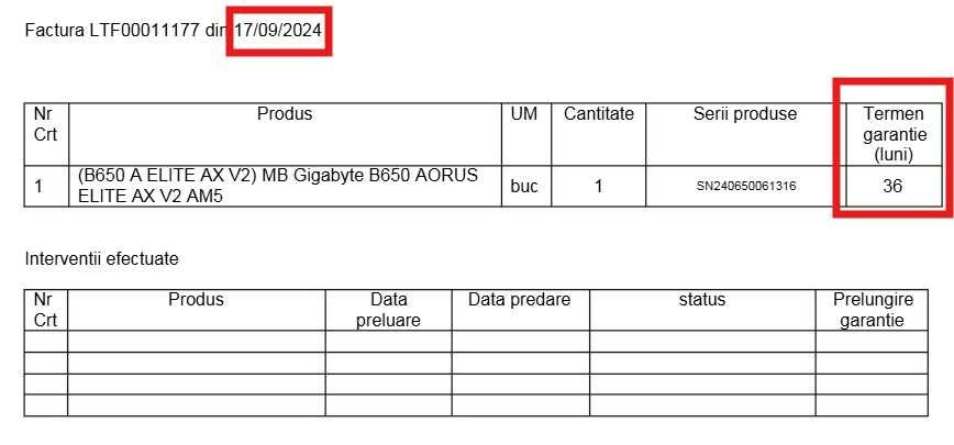 Gigabyte B650 Aorus Elite Ax V2 - cu garantie pana in Septembrie 2027