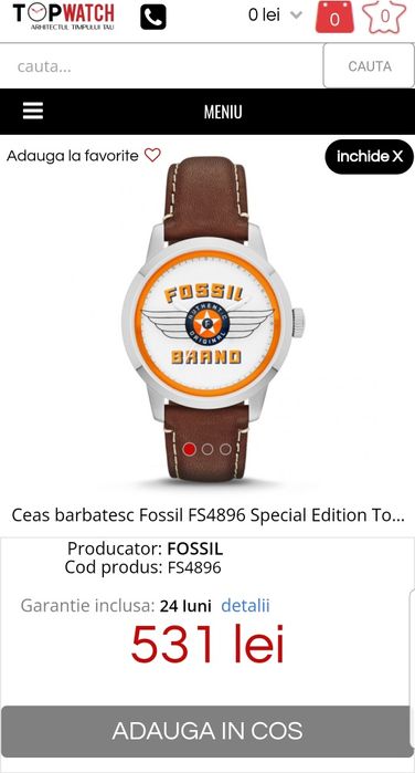 Ceas Fossil FS 4896, NOU