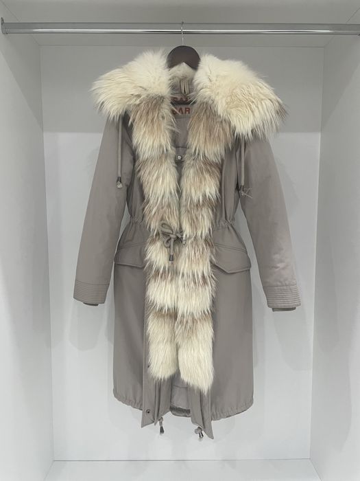 Парка SAN SAR, натуральный мех лисы фрост
