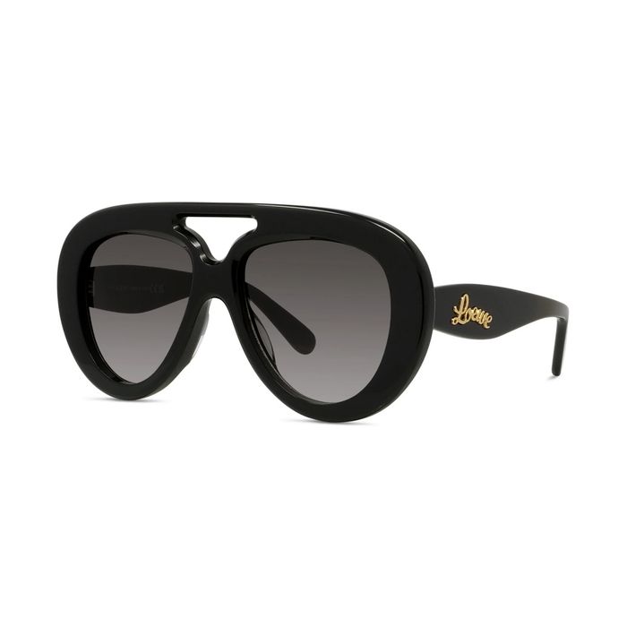 Loewe Curvy LW40144U 01B Black - Men's Sunglasses 55mm