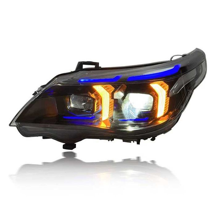 Faruri Full LED BMW Seria 5 E60 E61 DRL Alb/Galben Plug&Play GARANTIE