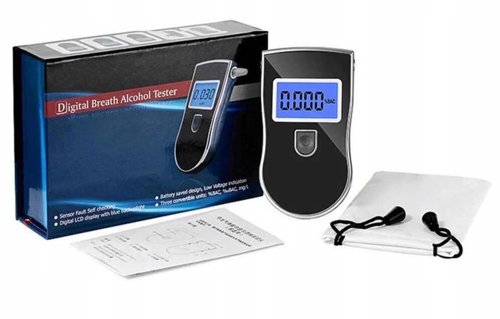 Дигитален дрегер за алкохол с LCD дисплей + Калъф.