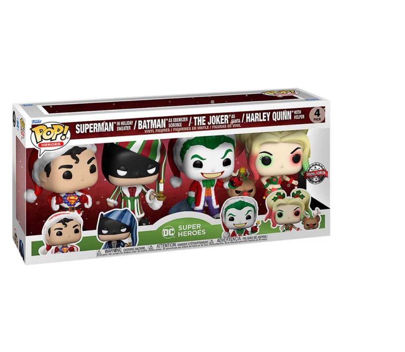 Set 4 Figurine Funko POP Heroes DC Holiday