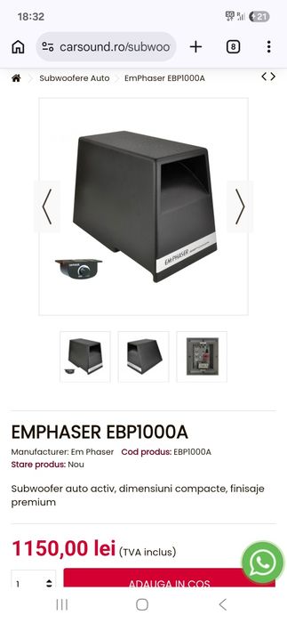 Subwoofer auto activ emphaser