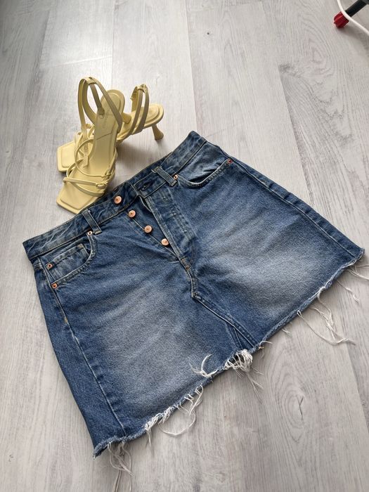 Fusta blug H&M , albastra , M/38