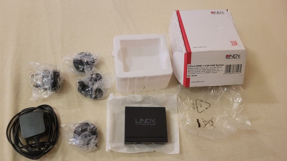 Lindy 2 Port HDMI 4K UHD Splitter