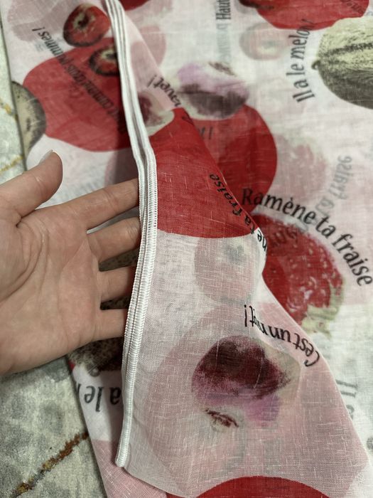 Тюль новая с рисунком на кухню