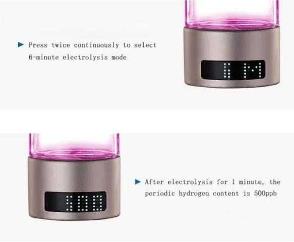 Водородна Бутилка за Алкална Вода Йон Генератор Кислородно Вдишване