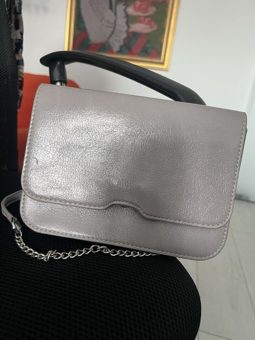 Geanta Reseved piele culoare taupe