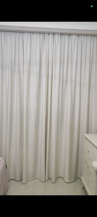 Шторы, велюр, цвет айвори