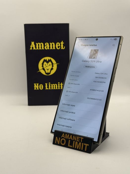 Samsung S24 Ultra 5G 256GB Ca Nou Garantie 12 Luni ,  AMANET NO LIMIT.