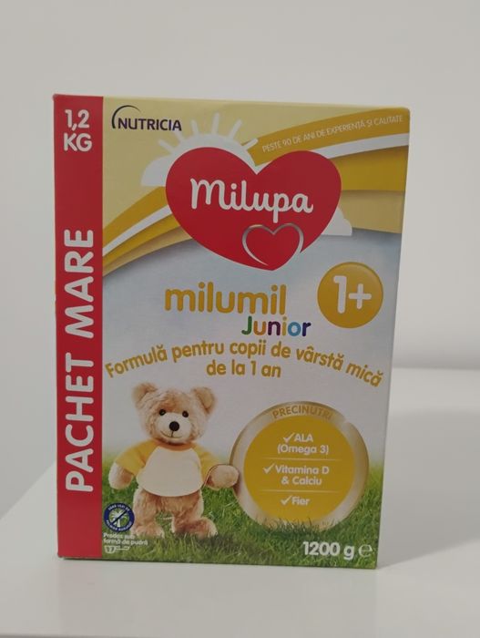 Vând lapte praf Milupa 1+, sigilat in termen de valabilitate . Pachetul include doua cutii de lapte praf, una la 1200g și cealaltă la 600g