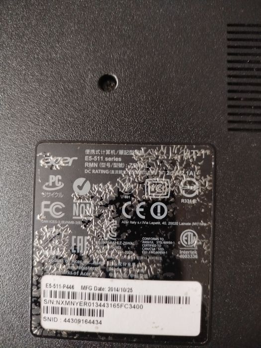 Aspire E5-511-P446 на запчасти