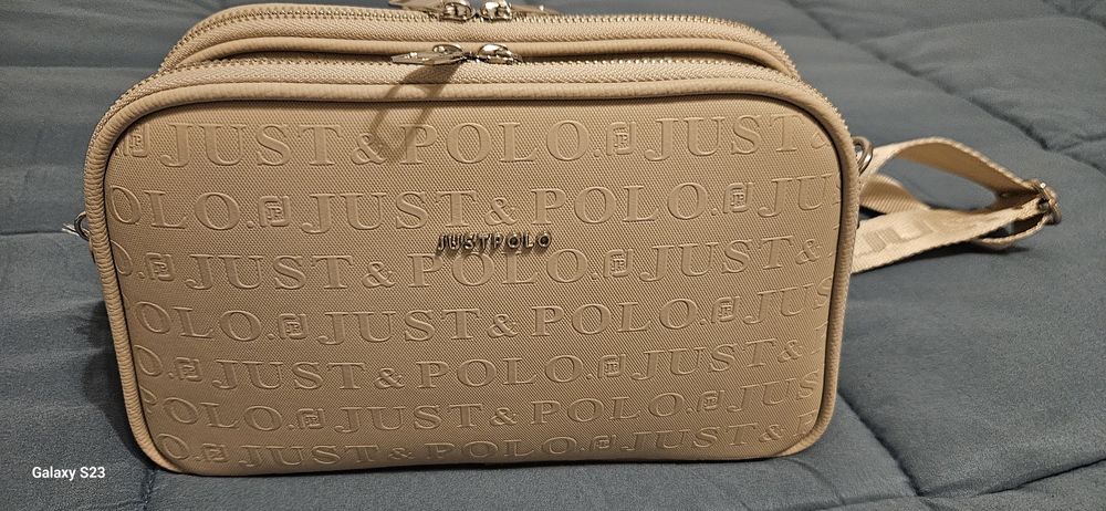 Дамска чанта Just Polo бежова