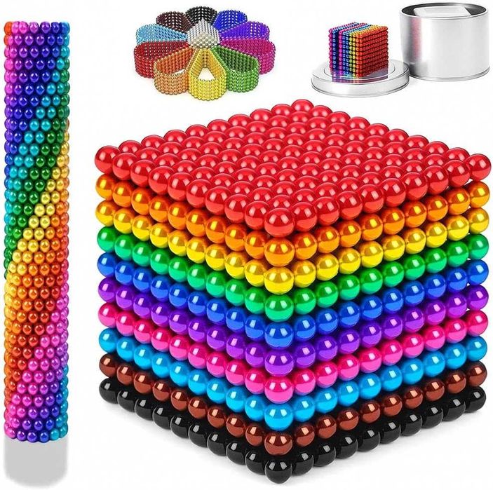 MagneDotz bile magnetice 1000 buc (neodymium), rainbow