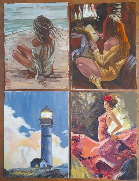 Подарък за Рожден ден, Юбилей, Картина с маслени бои