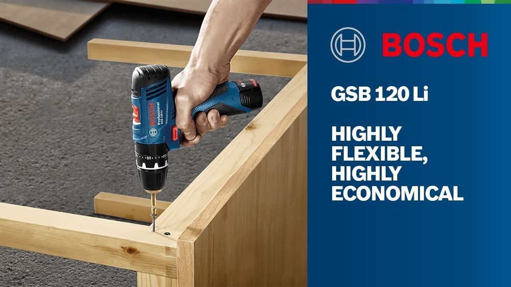 BOSCH original Ударный шуруповёрт GSB 120-LI (2x2,0
Ah) Professiona