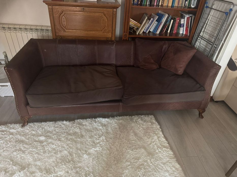 Диван кожаный бу