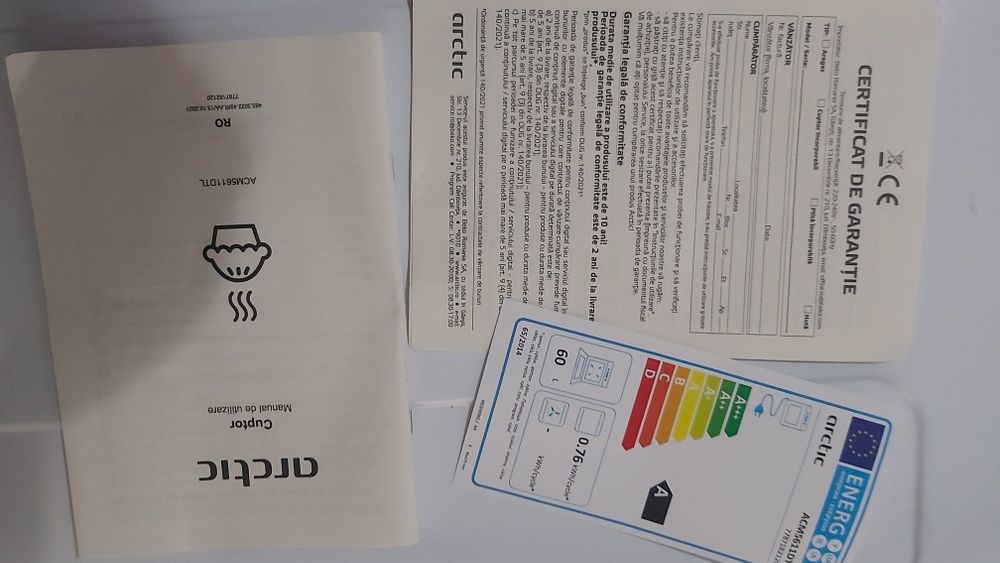 Aragaz mixt Arctic ACM5611DTL 4 arzatoare gaz Cuptor electric Grill