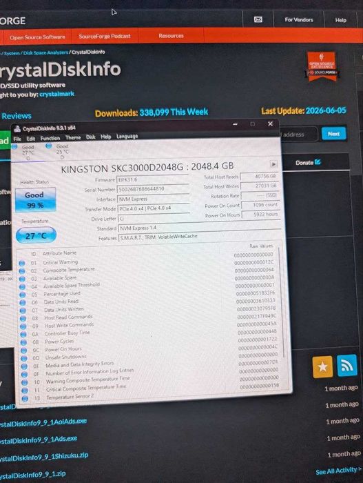 Диск SSD KC3000 2TB
