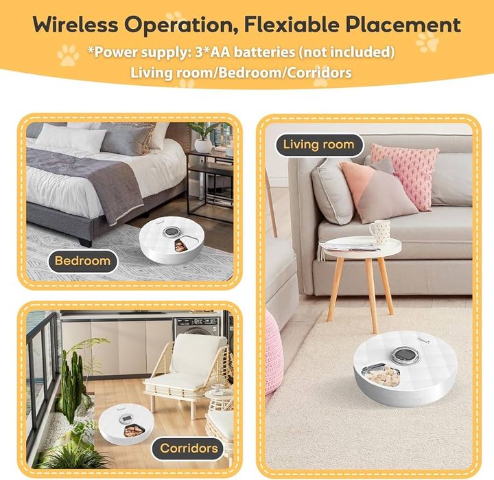 Hrănitor automat pentru pisici Auveach, hrană umedă