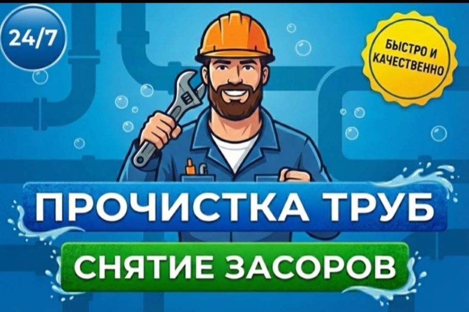 Прочистка канализации, чистка труб, устранение засора