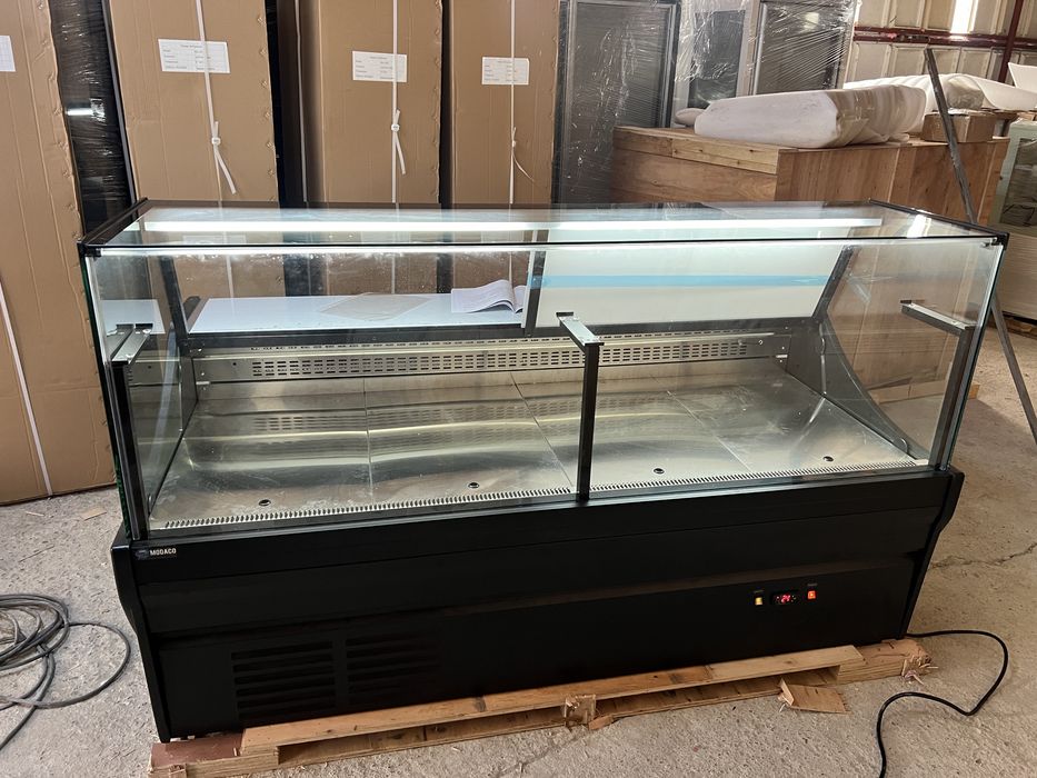 Vitrina frigorifica orizontala MODX250, 250cm, sticla fixa, inox, LED