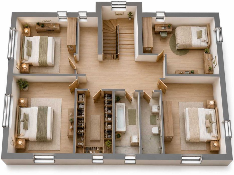 Vilă individuală 320 mp cu zonă de divertisment, fitness și SPA privat – teren 620 mp, la 7–9 km de Cluj-Napoca