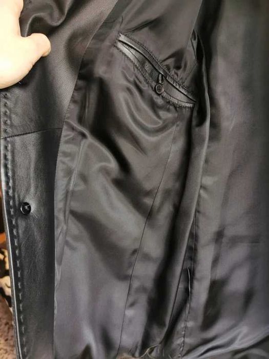 Sacou din Piele Veritabilă – Made in Italy (Nou)
