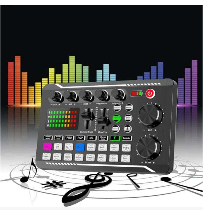 Placa sunet externa cu Bluetooth,efecte de sunet Live Voce / Podcast Tiktok Karaoke