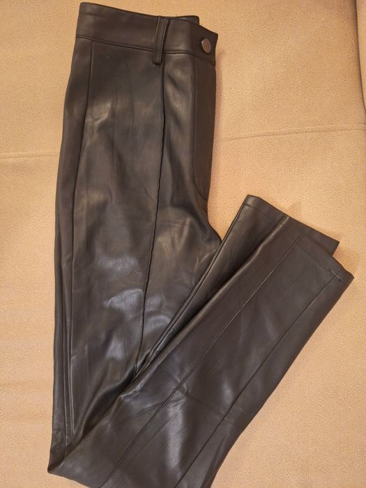 Черен кожен панталон