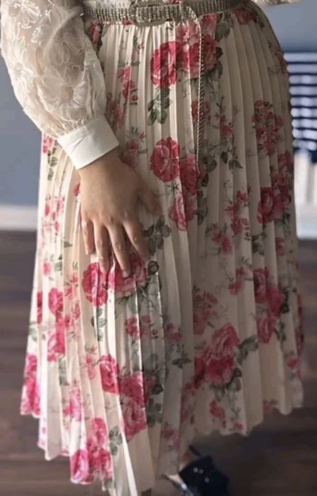 Fusta plisata,dama xxl noua