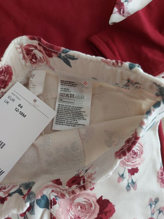 Set nou h&m 86/98 body + pantalon