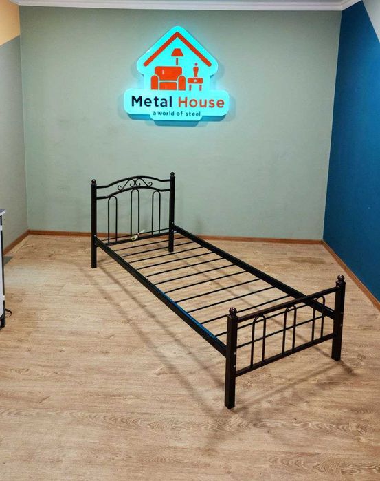 Металлическая кровать односпальная