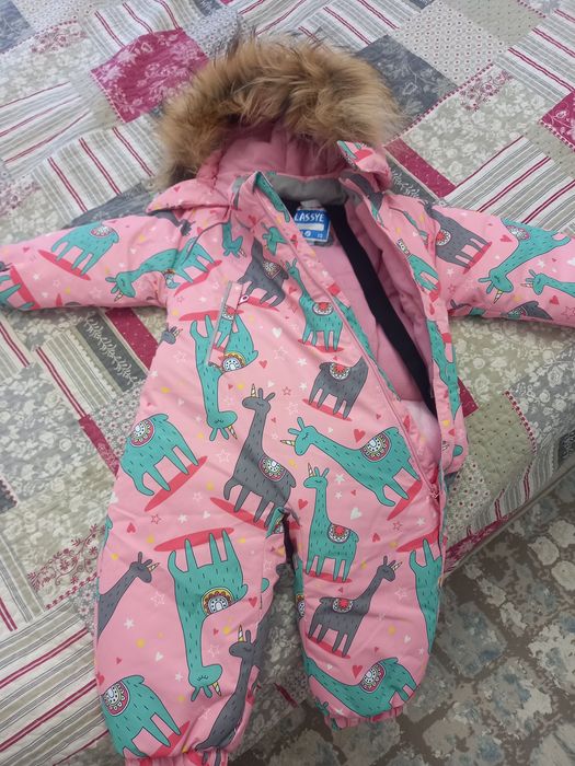 Детский пуховик комбинезон новый