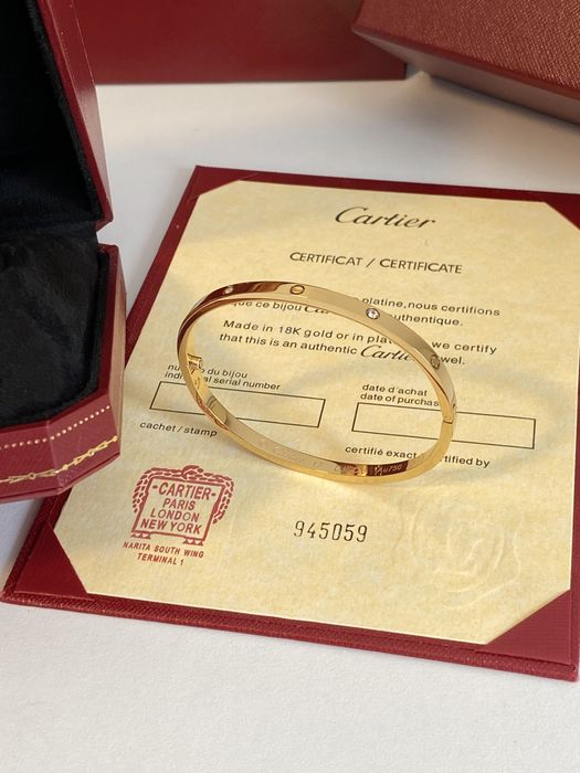 Brățară Cartier LOVE 17 Gold 750 Diamond