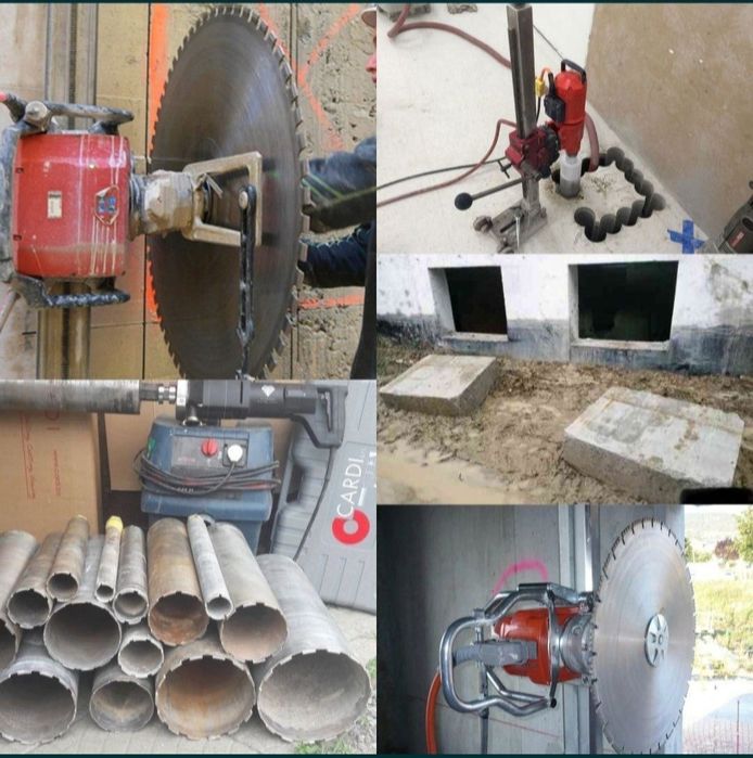 Бетон кесиш алмаз резкада Бетон бузиш, демахотга тешик тешиш хизмати.