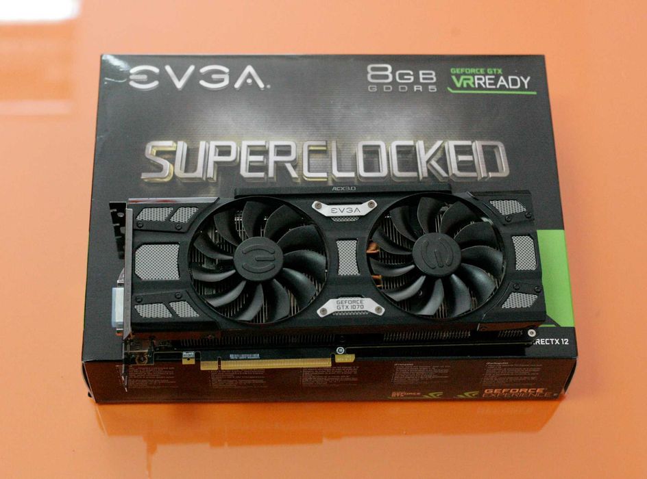 Видеокарта EVGA 1070, GEFORCE GTX 1070, 8GB, Superclocked, като нова