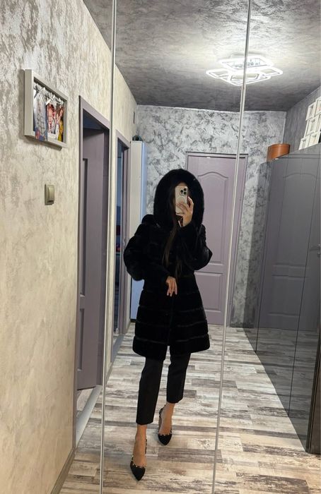 Blana naturala noua vizon cu mouton