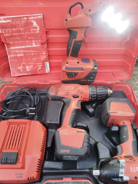 Комплект гайковерт, винтоверт и фенер хилти (Hilti)