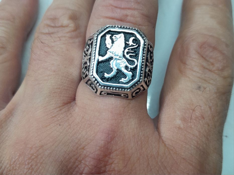 Кольцо мужское серебряное.Перстень.