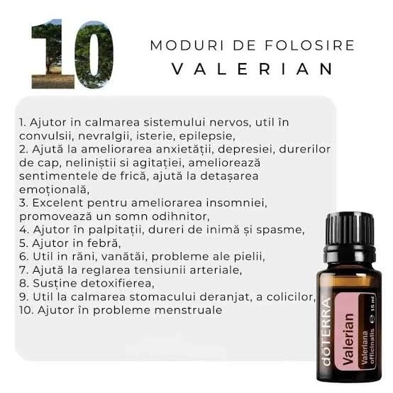 Ulei esential Valerian / Valeriana, 15 ml, Doterra, nou
