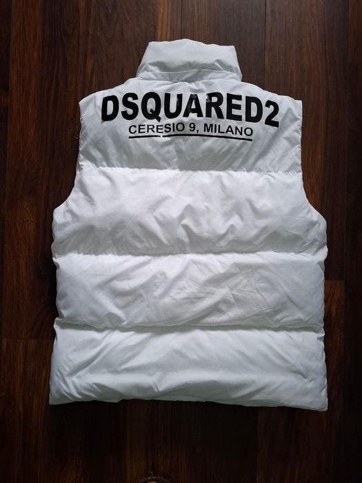 елек "DSQARED2" бял с пух