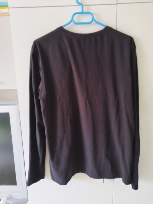 Черна мъжка блуза "България" с дълъг ръкав, размер M