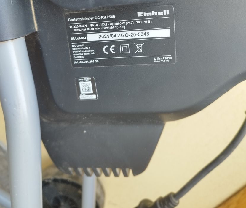 Tocător crengi Einhell 2500W