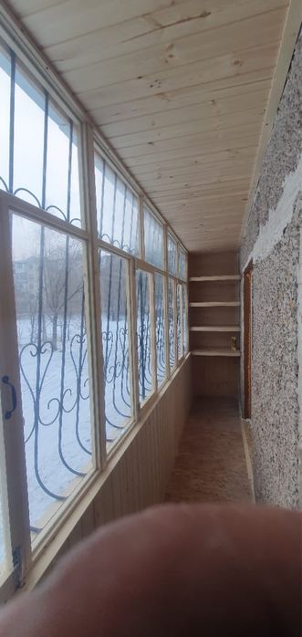 Стеклим балконы дерево(пластик)