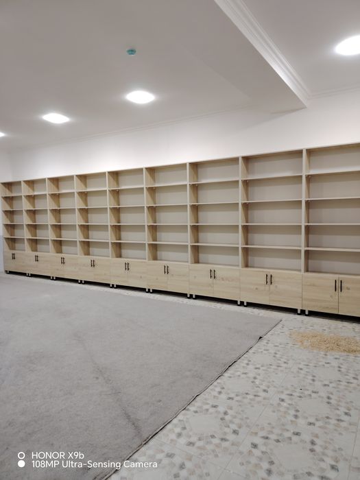 Magazin apteka Xozmak uchun Polka vitrina stelaj mebel zakaz l