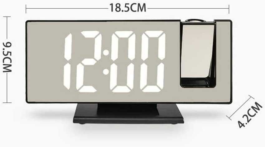 LED огледален часовник с прожекция! Топ цена!